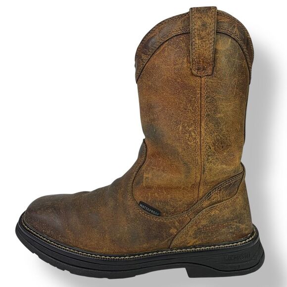 Ridgecut YMF-2201 Rancher Boots Work Wellington Waterproof Brown Leather 10.5 M - Picture 6 of 11